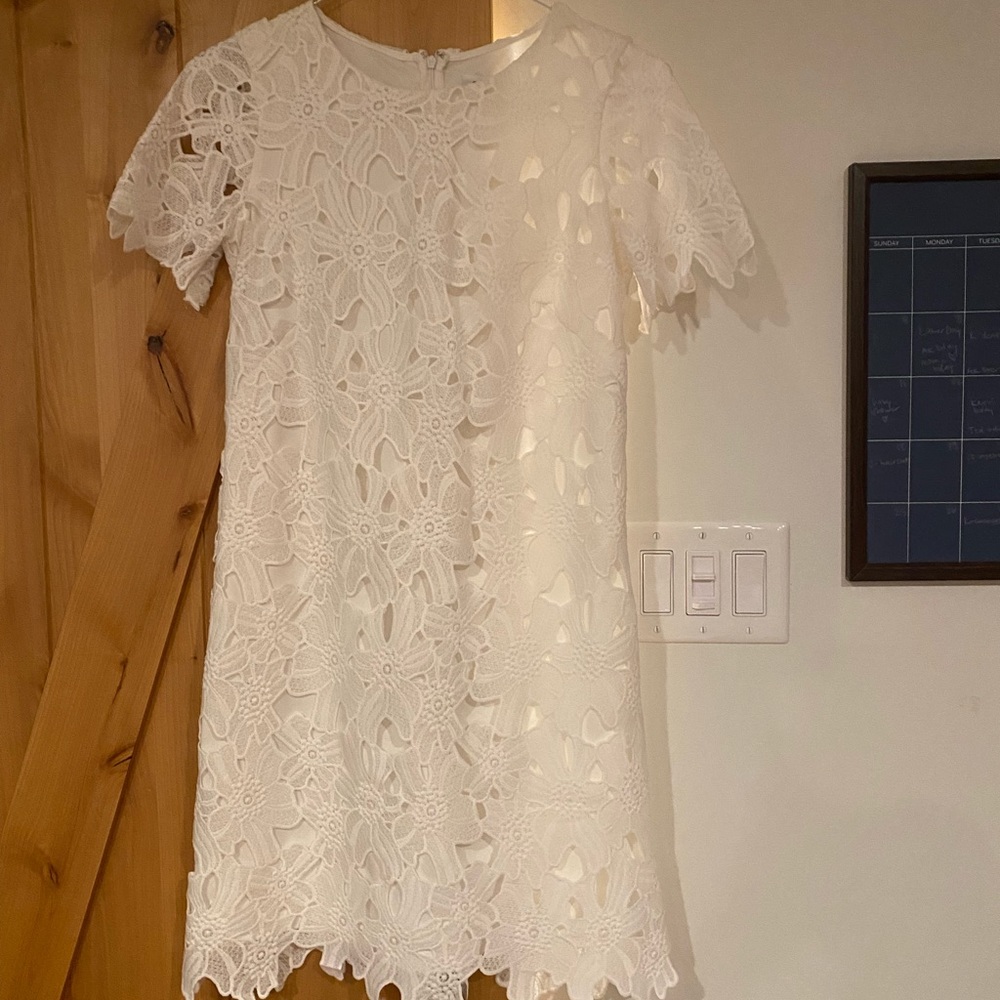 Calvin Klein white lace dress
